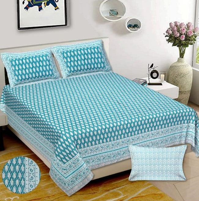 Jaipuri 100% Cotton Double Bedsheet